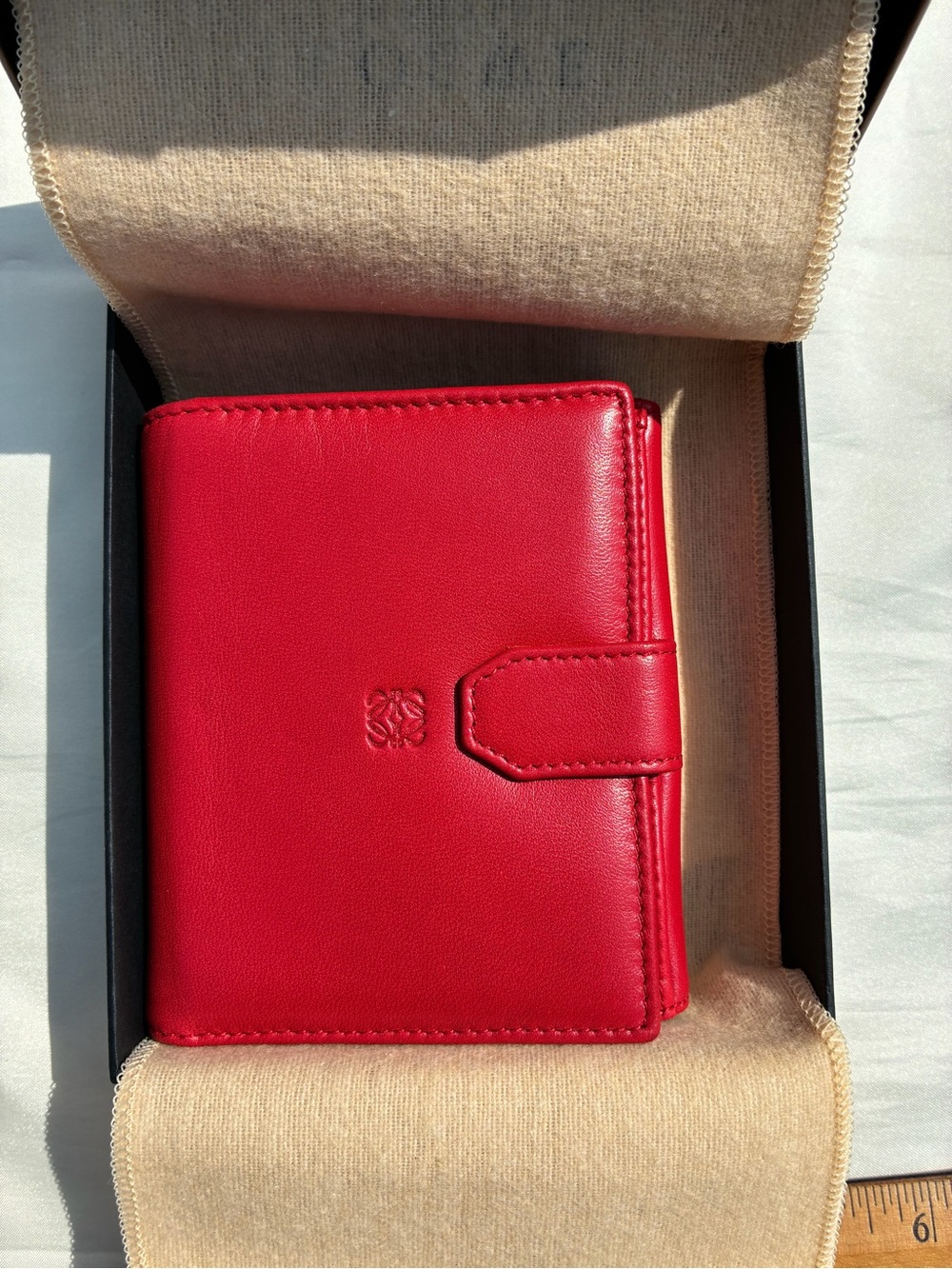 Loewe Bright Red Leather Wallet